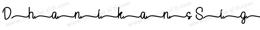 Dhanikans Signature 2 Regular字体转换
